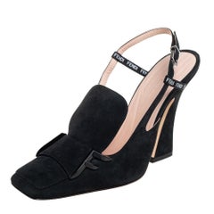 Fendi Black Suede FFreedom Sandals Size 37