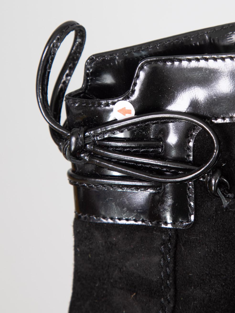 Fendi - Bottes à talons en daim noir avec plateforme - Taille IT 40 en vente 5