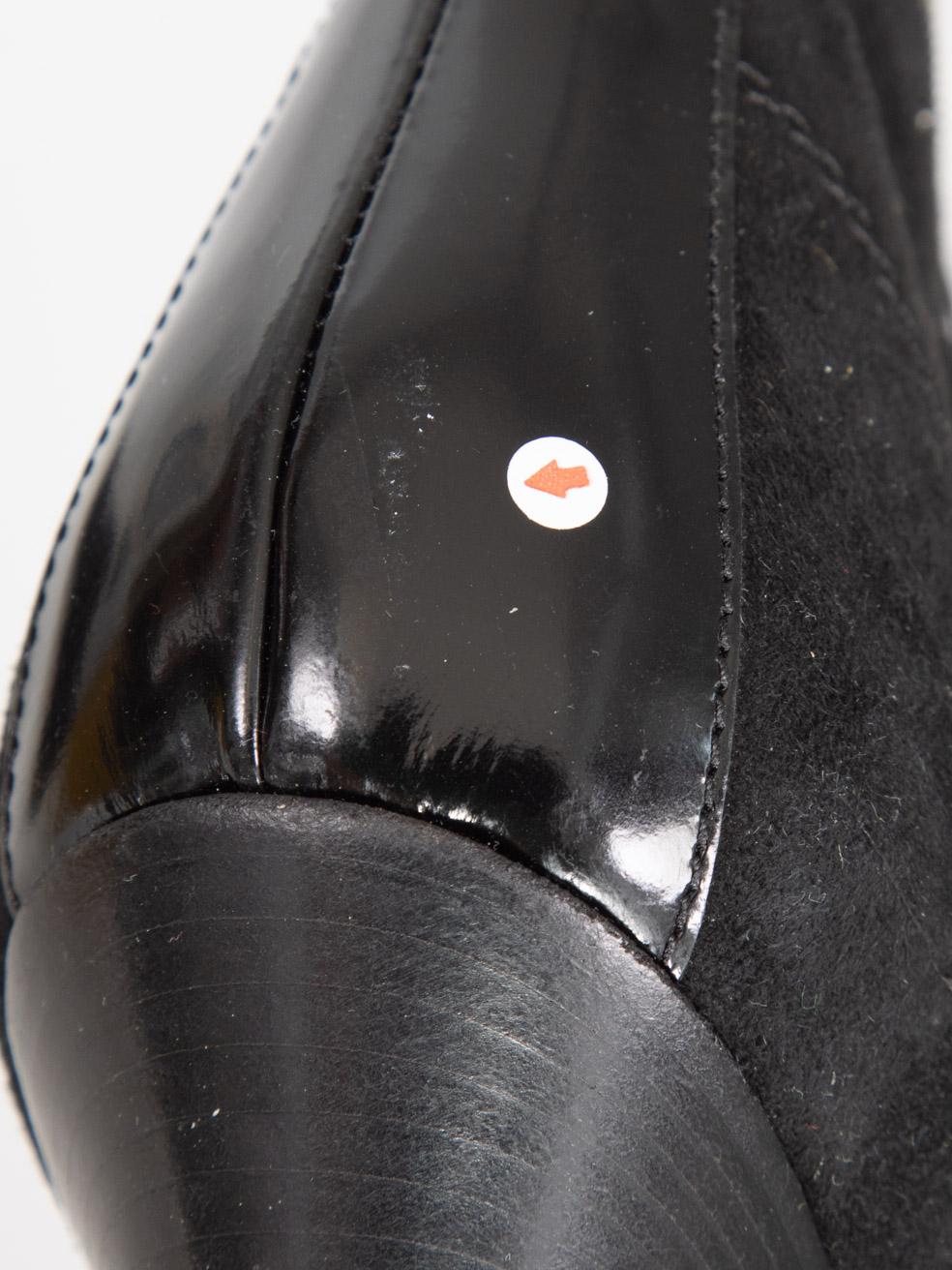 Fendi - Bottes à talons en daim noir avec plateforme - Taille IT 40 en vente 1