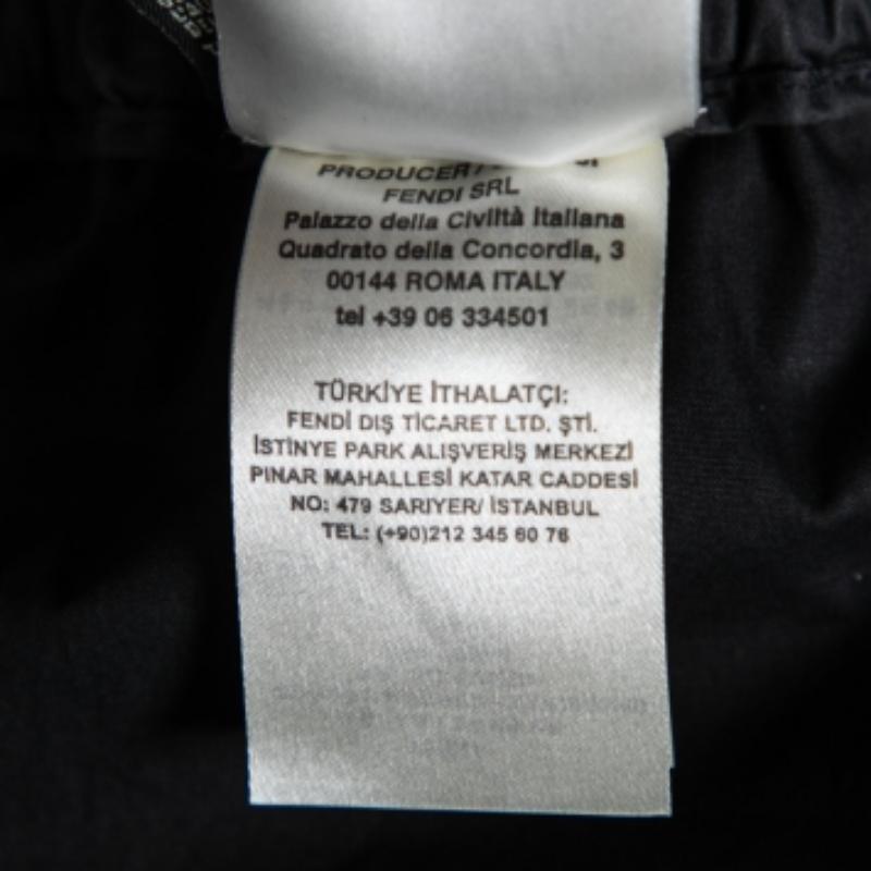 Fendi Black Synthetic Convertible Zipped Cargo Trousers M For Sale 3
