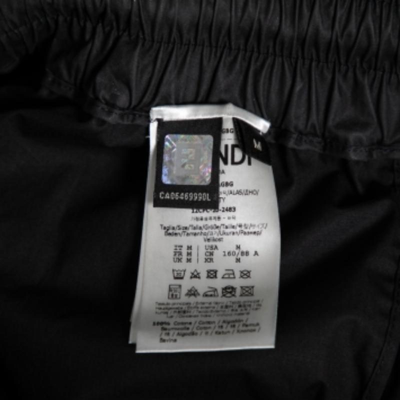 Fendi Black Synthetic Convertible Zipped Cargo Trousers M For Sale 5