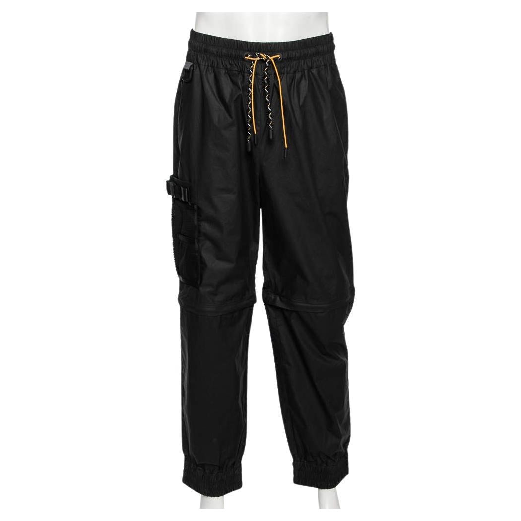 Fendi Black Synthetic Convertible Zipped Cargo Trousers M For Sale