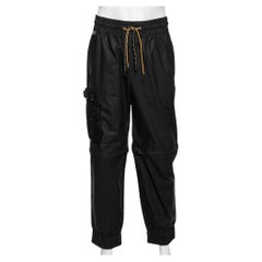 Fendi Black Synthetic Convertible Zipped Cargo Trousers M