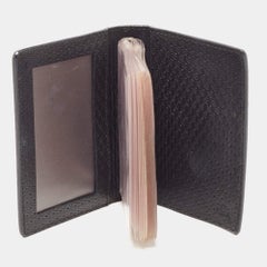 Fendi Black Textured Leather Bifold Card Case