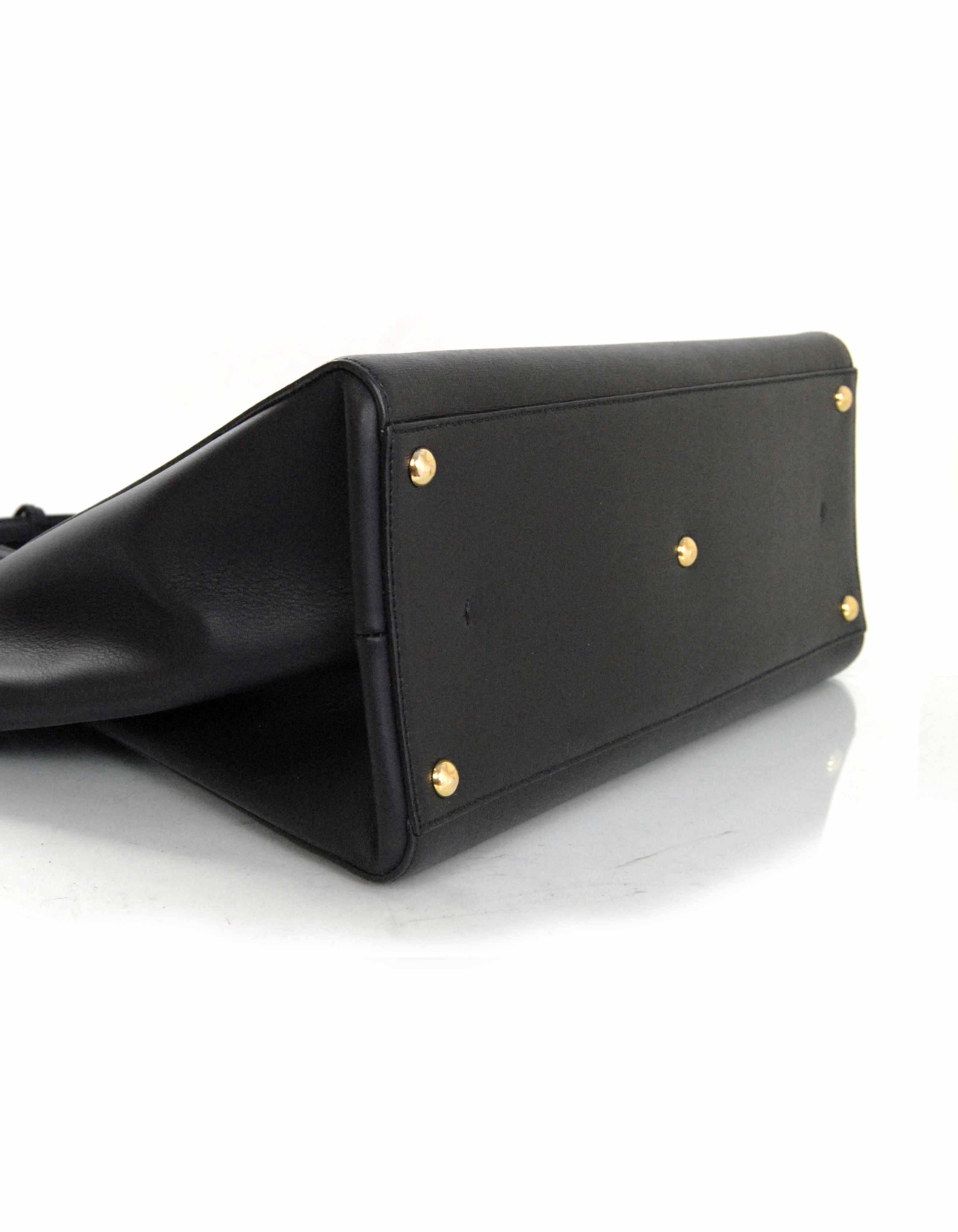Women's Fendi Black Textured Leather Medium 3Jours Tote Bag rt. $2, 600