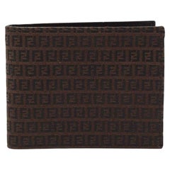 Fendi Black/Tobacco Zucca Canvas Bifold Wallet