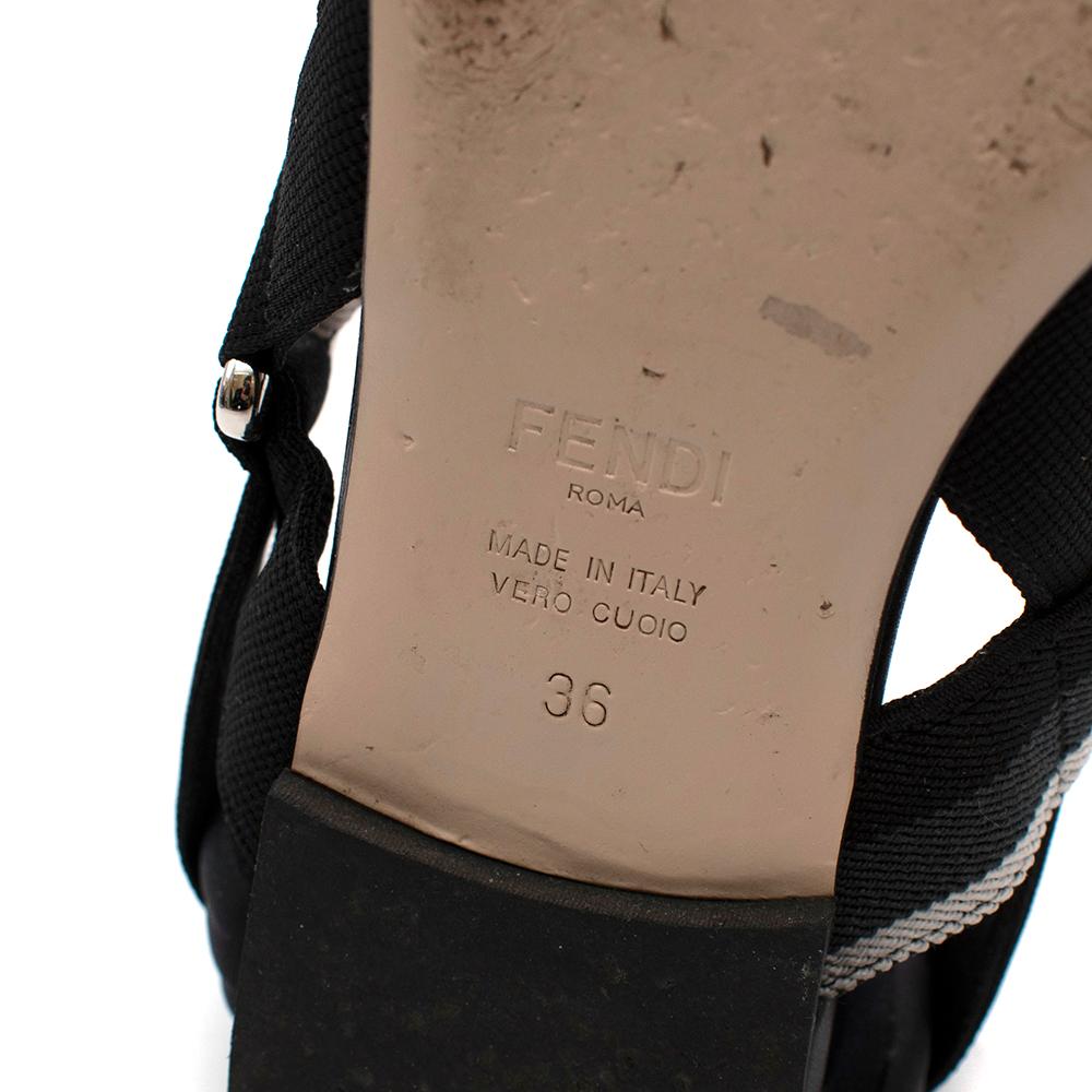 Fendi Black & Transparent Colibri Flat Logo Pumps - Size EU 36 2