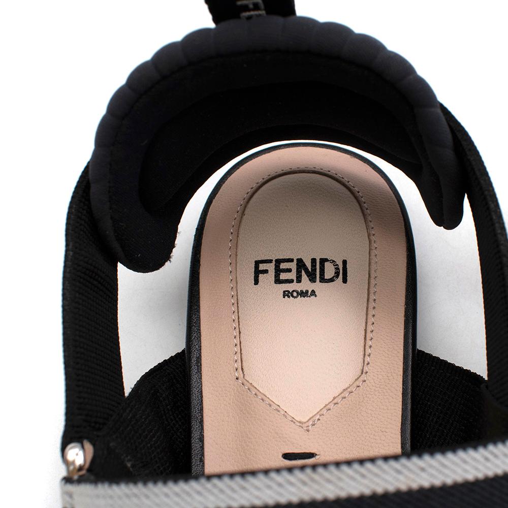 Fendi Black & Transparent Colibri Flat Logo Pumps - Size EU 36 In Excellent Condition In London, GB