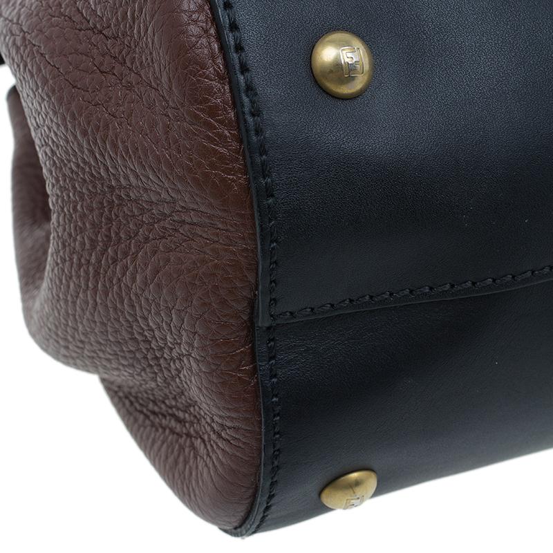 Fendi Black Tri Color Leather Silvana Shoulder Bag 7