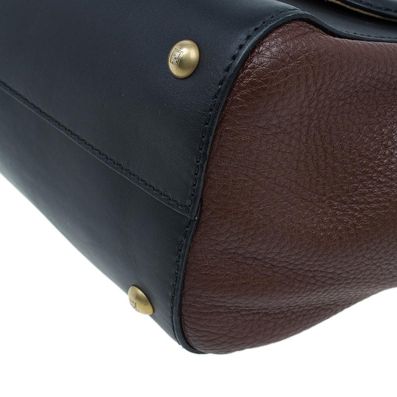 Fendi Black Tri Color Leather Silvana Shoulder Bag 8