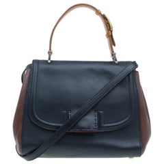 Fendi Black Tri Color Leather Silvana Shoulder Bag