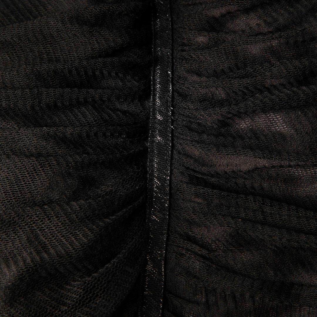 Women's Fendi Black Tulle Ruched Knee-length Dress Size M For Sale