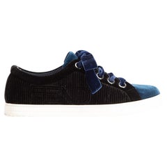 Fendi - Baskets en velours noir avec logo Taille IT 41