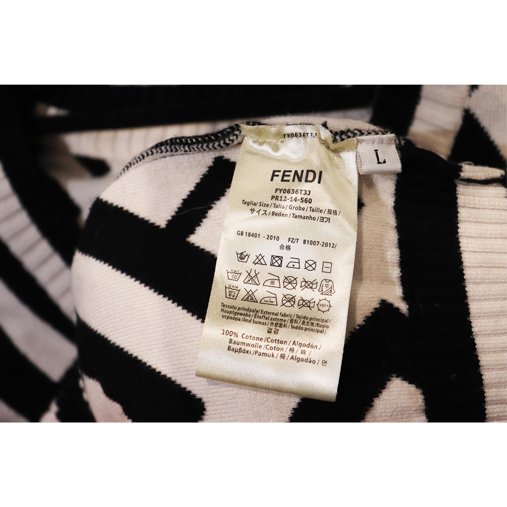 fendi black and white sweater