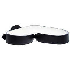 Fendi Black/White Leather Karlito Interchangeable Shoulder Strap