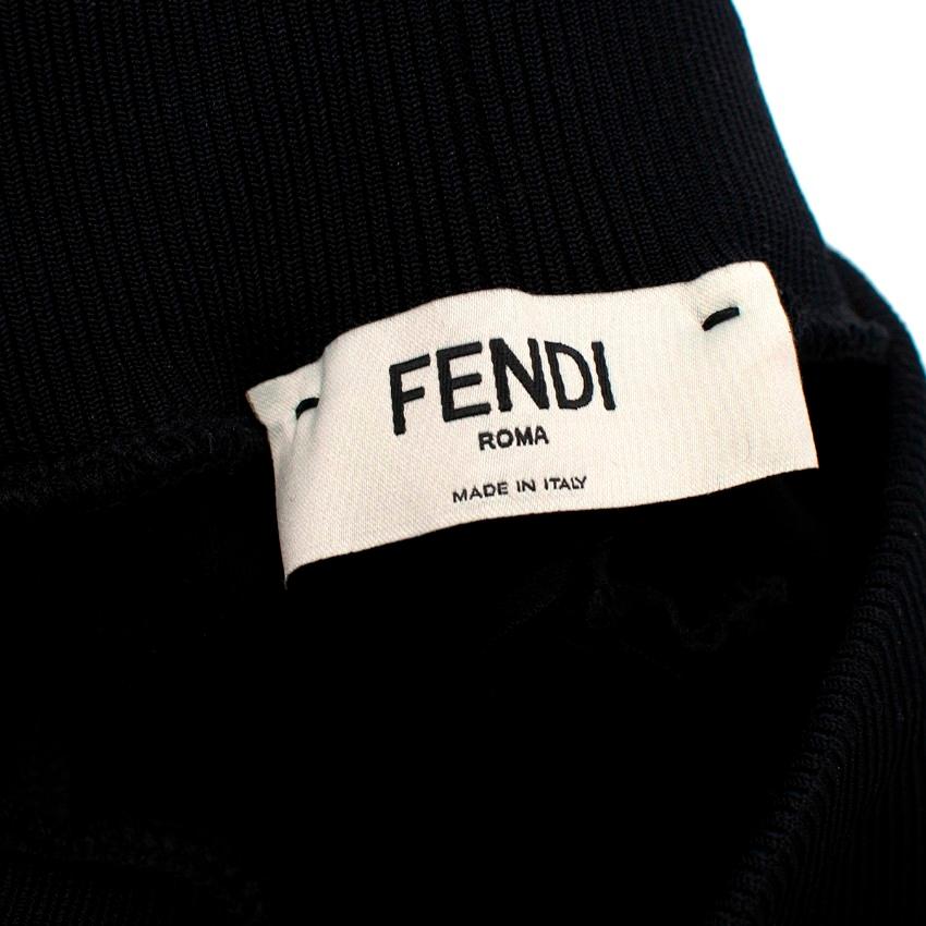 Fendi Trainingshose mit FF- seitlichen Streifen an der Seite in Schwarz, Braun und Beige, Schwarz Damen im Angebot