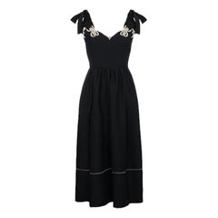 FENDI schwarz Wollmischung 2018 PEARL EMBELLISHED Cocktailkleid 40 S