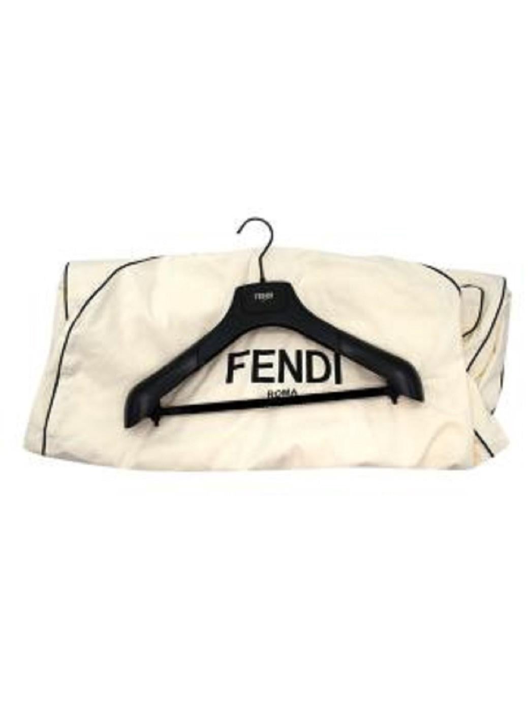Fendi Black Wool Double Breasted Coat with Mink Fur Cuffs For Sale 5