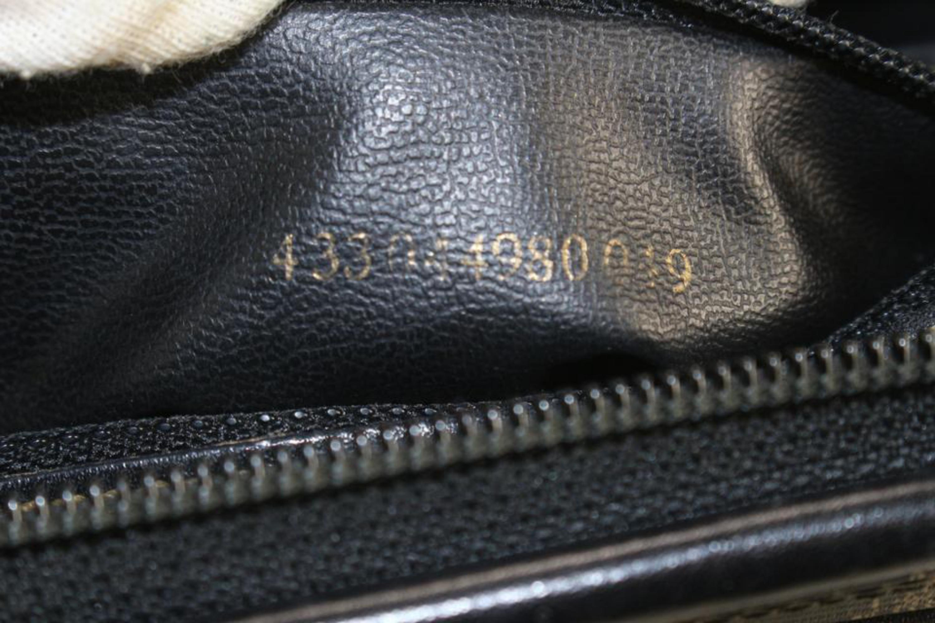 Fendi Black x Grey Stripe Frame Bowler Boston Bag 1F1028 4
