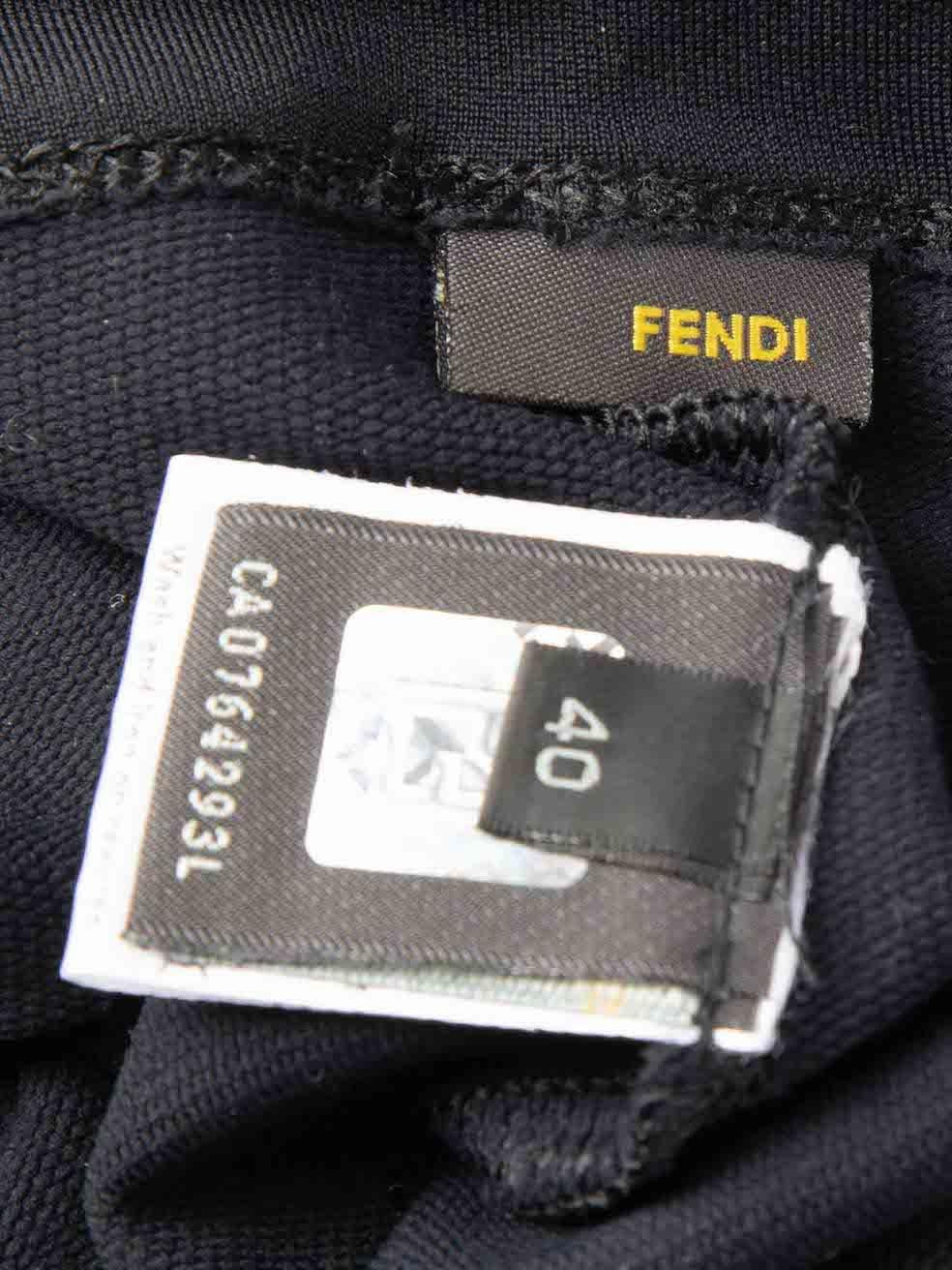 Fendi Black Zip Detail Leggings Size S For Sale 2