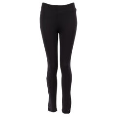 Fendi Black Zip Detail Leggings Size S