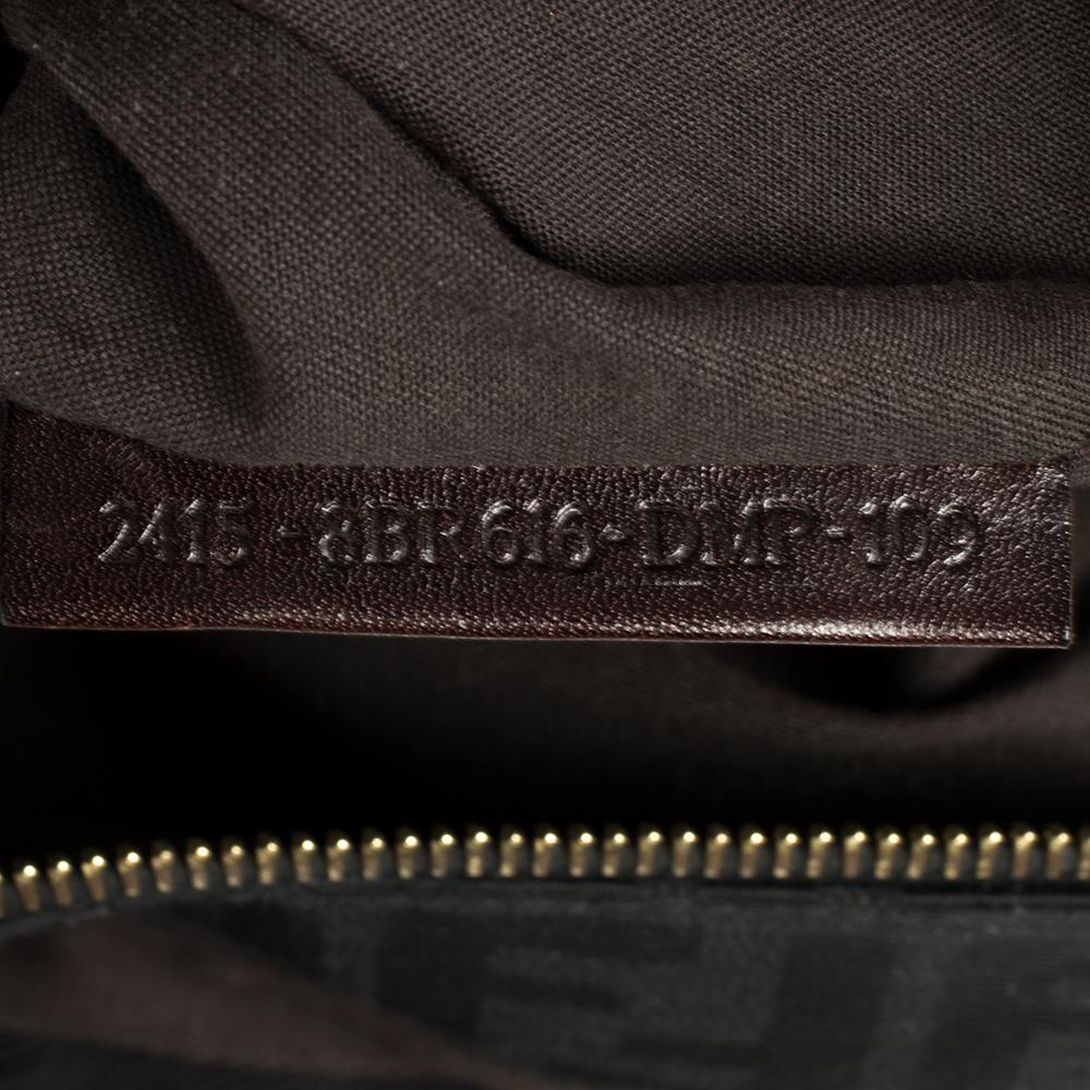 Fendi Black Zucca Canvas and Patent Leather Large Mia Shoulder Bag 4