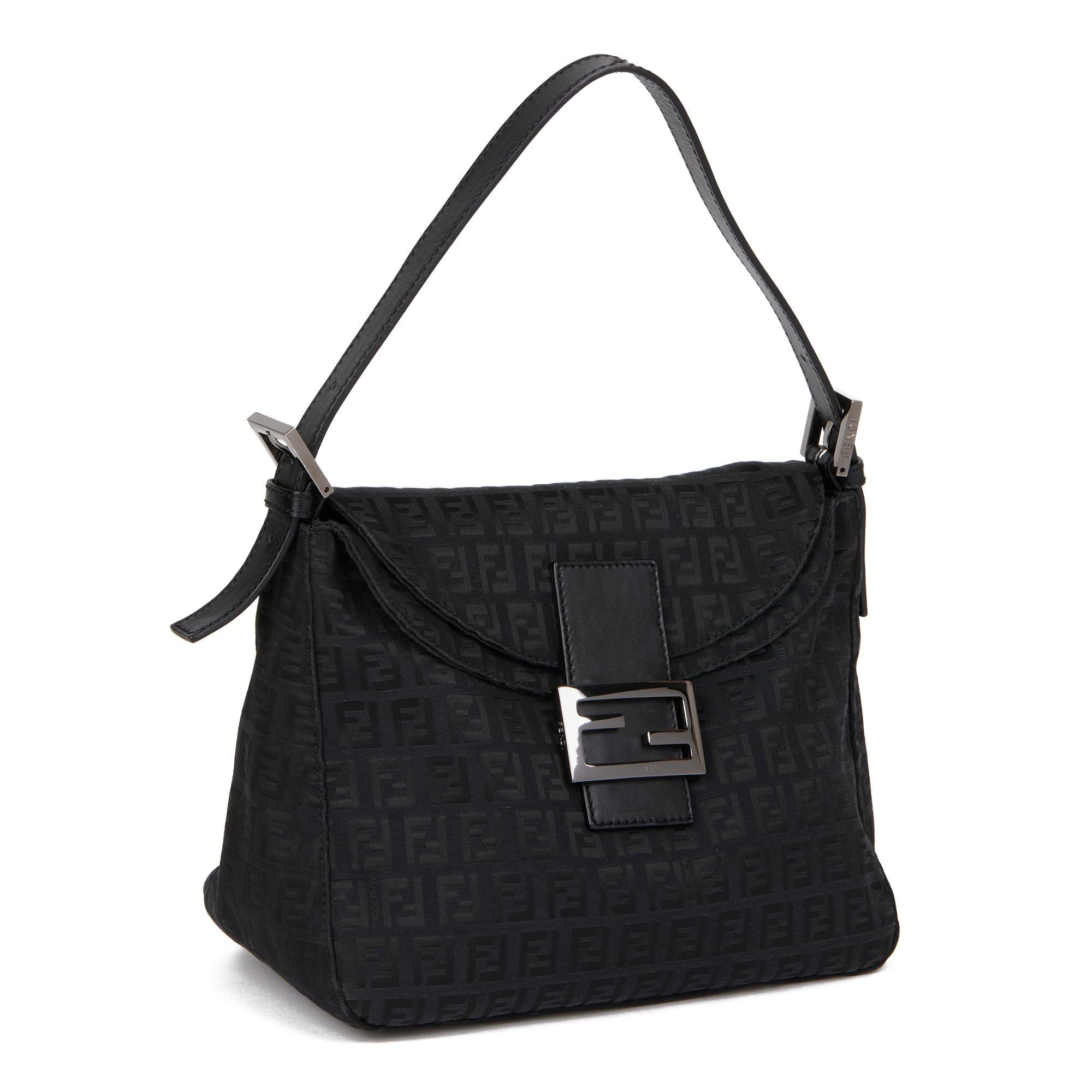 Fendi Black Zucca Canvas & Calfskin Leather Vintage Mama Baguette

Product Details
Xupes Ref: CB566
Brand: Fendi
Model: Framed Business Affinity Shoulder Tote
Type: Shoulder, Top Handle
Serial Number: 2241-8BR004038
Age: 2018
Accompanied By: Fendi