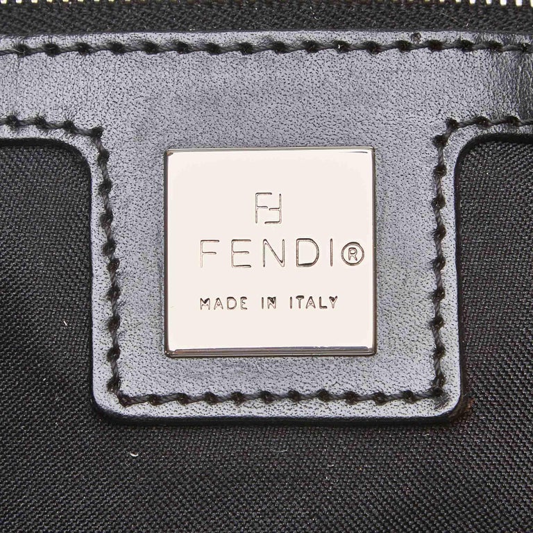 Fendi Black Zucca Canvas Shoulder Bag For Sale at 1stDibs