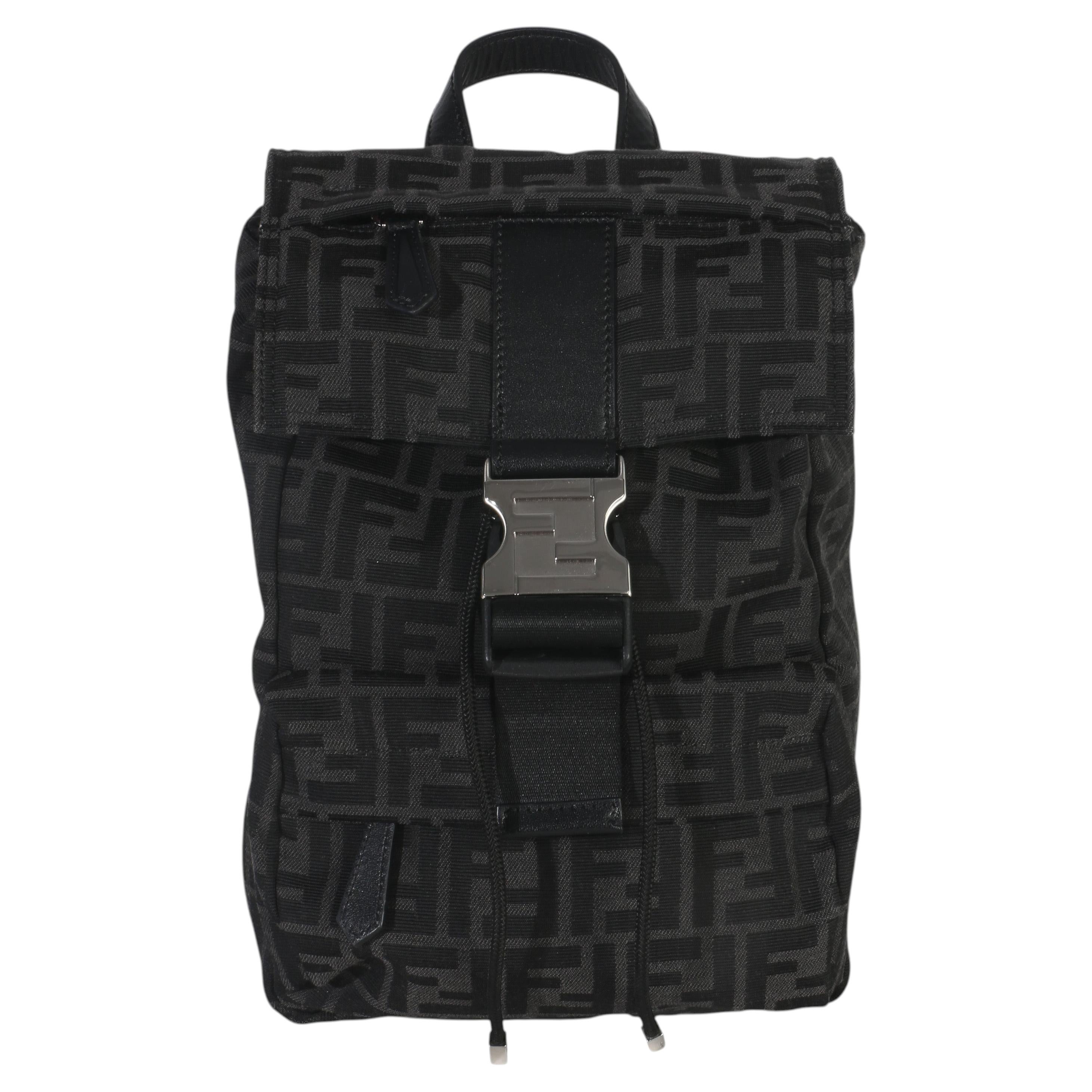 Fendi Black Zucca Canvas Small Fendiness Crossbody Bag