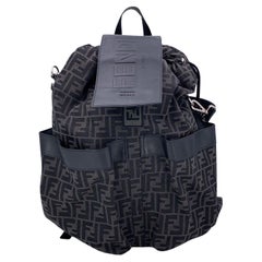 Fendi Borsa a tracolla Zucca nera in tela Strike Large Backpack