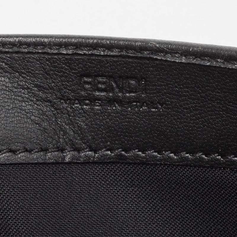 Fendi Black Zucca Embossed Leather FF Flap Continental Wallet 7