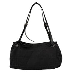 Fendi Black Zucca Monogram Canvas Shoulder Bag