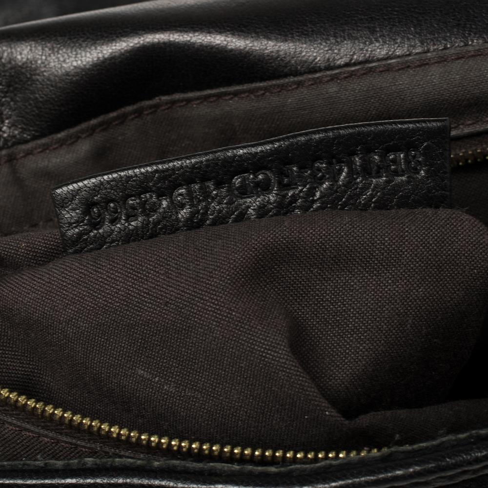 Fendi Black Zucca Quilted Canvas Maxi Baguette Flap Shoulder Bag 4