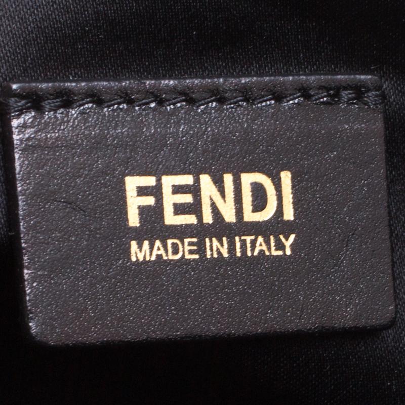 Fendi Black Zucca Quilted Fabric Roll Tote 8