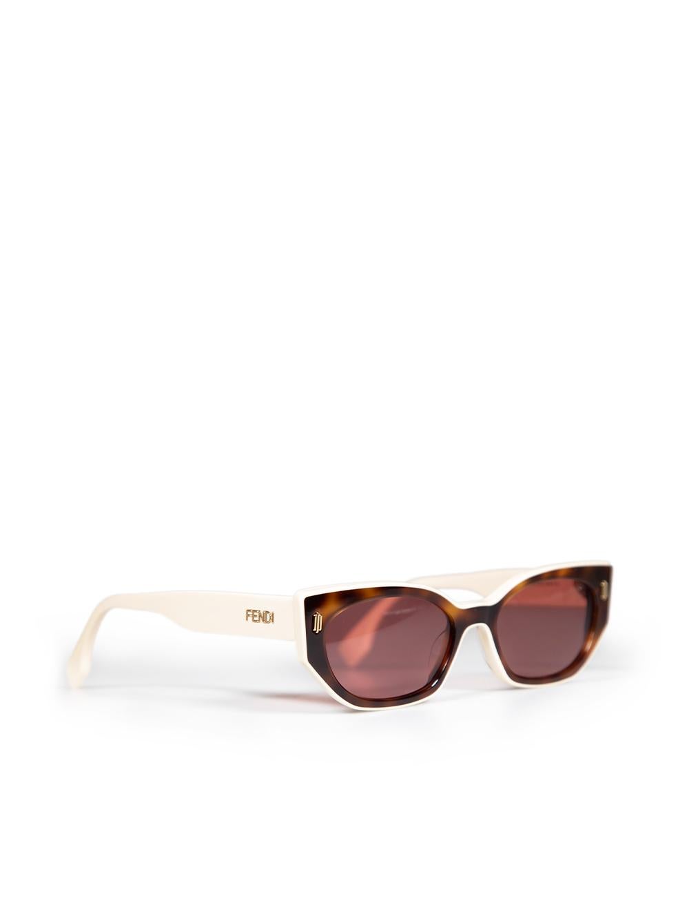 Fendi Blonde Havana Tortoiseshell Sunglasses In New Condition For Sale In London, GB