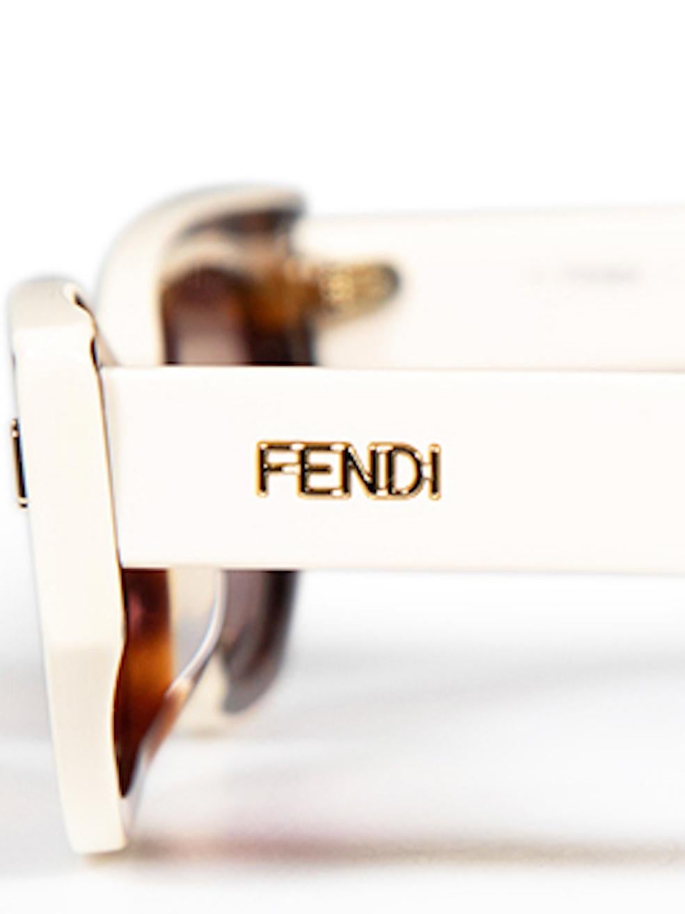 Fendi Blonde Havana Schildpatt-Sonnenbrille im Angebot 3