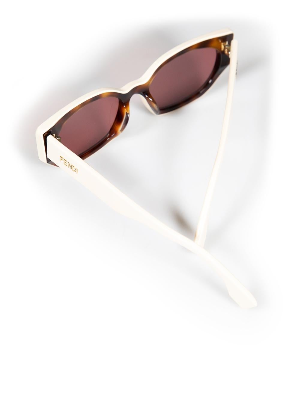 Fendi Blonde Havana Schildpatt-Sonnenbrille im Angebot 4