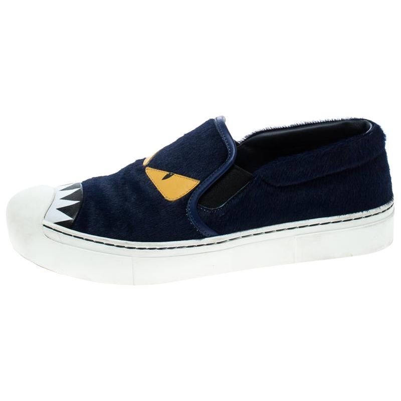 fendi monster slip on