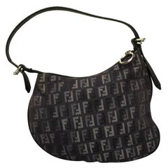 Fendi Oyster Bag aus blauem Canvas