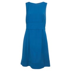 Fendi Blue Crepe Sleeveless Short Dress M