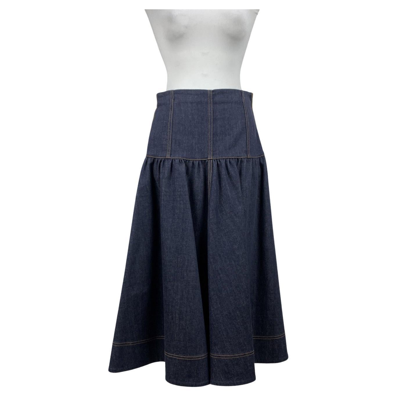 Fendi Silk Fringe Skirt at 1stDibs