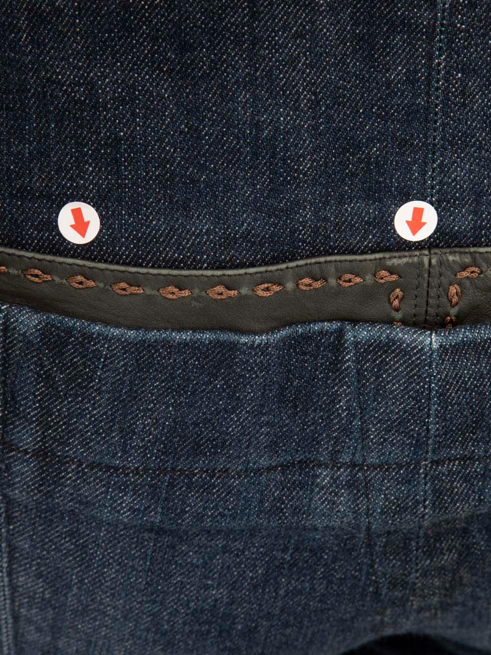 Fendi Jean à double ceinture bleue taille M en vente 3