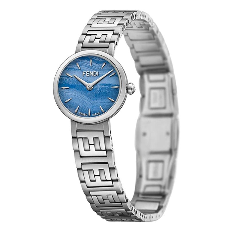 Fendi Montre à cadran bleu pour femme F103101101