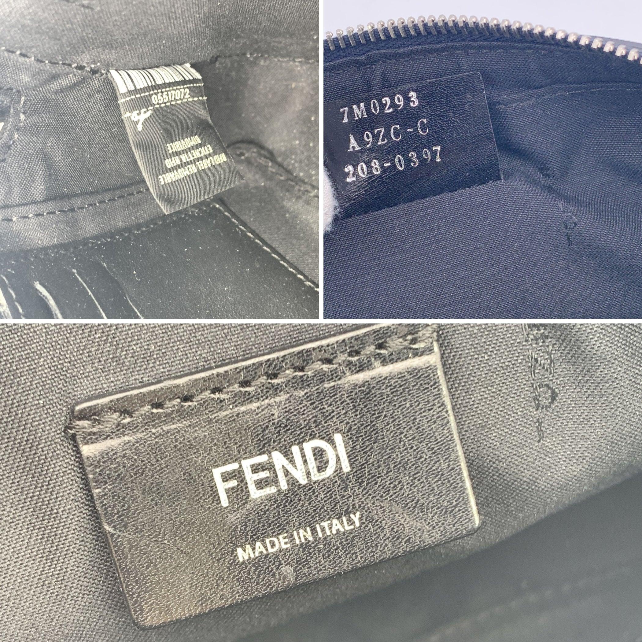 Fendi Blue Embossed Forever Fade Logo Leather Camera Crossbody Bag For Sale 2
