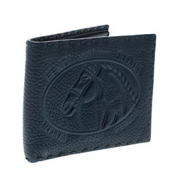 Fendi Blue Embossed Leather Selleria Bifold Wallet