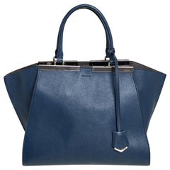 Fendi Blue Leather 3Jours Tote