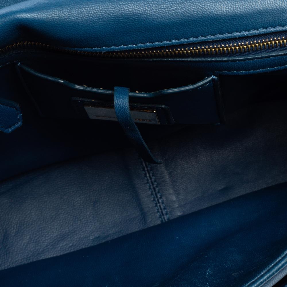 Fendi Blue Leather Be Baguette Shoulder Bag 6