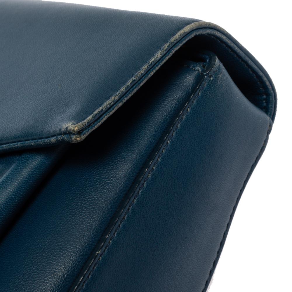 Fendi Blue Leather Be Baguette Shoulder Bag 2