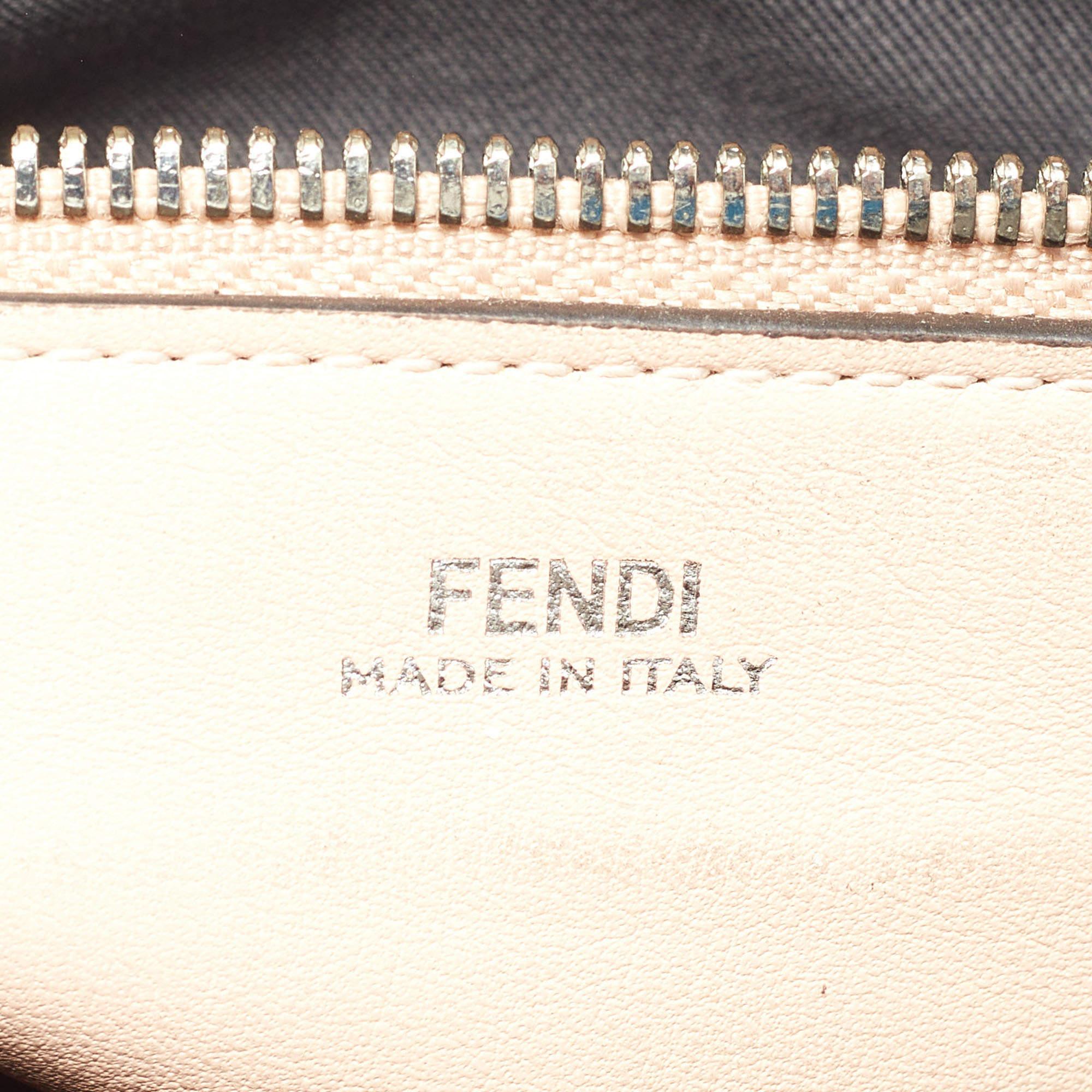Fendi Blue Leather Dotcom Eyelet Top Handle Bag 8