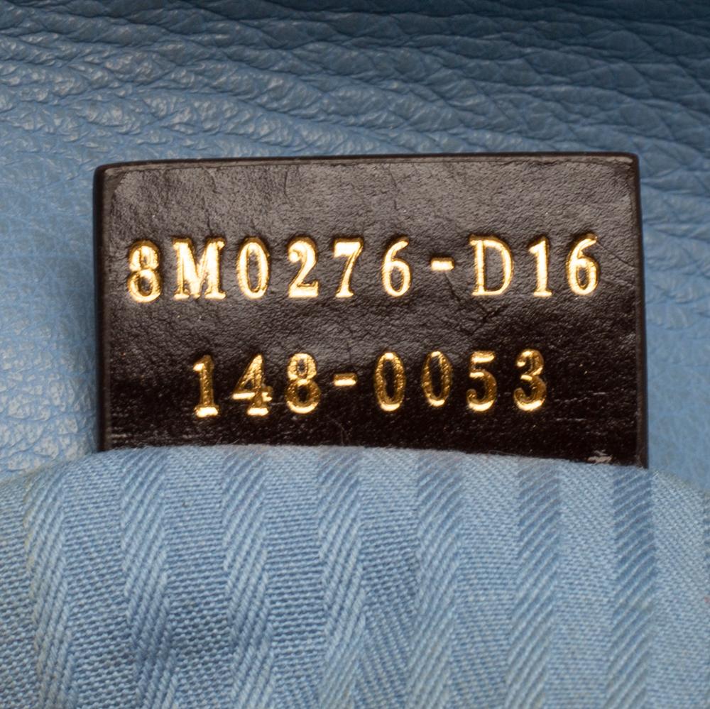 Fendi Blue Leather Fendista Chain Shoulder Bag 5